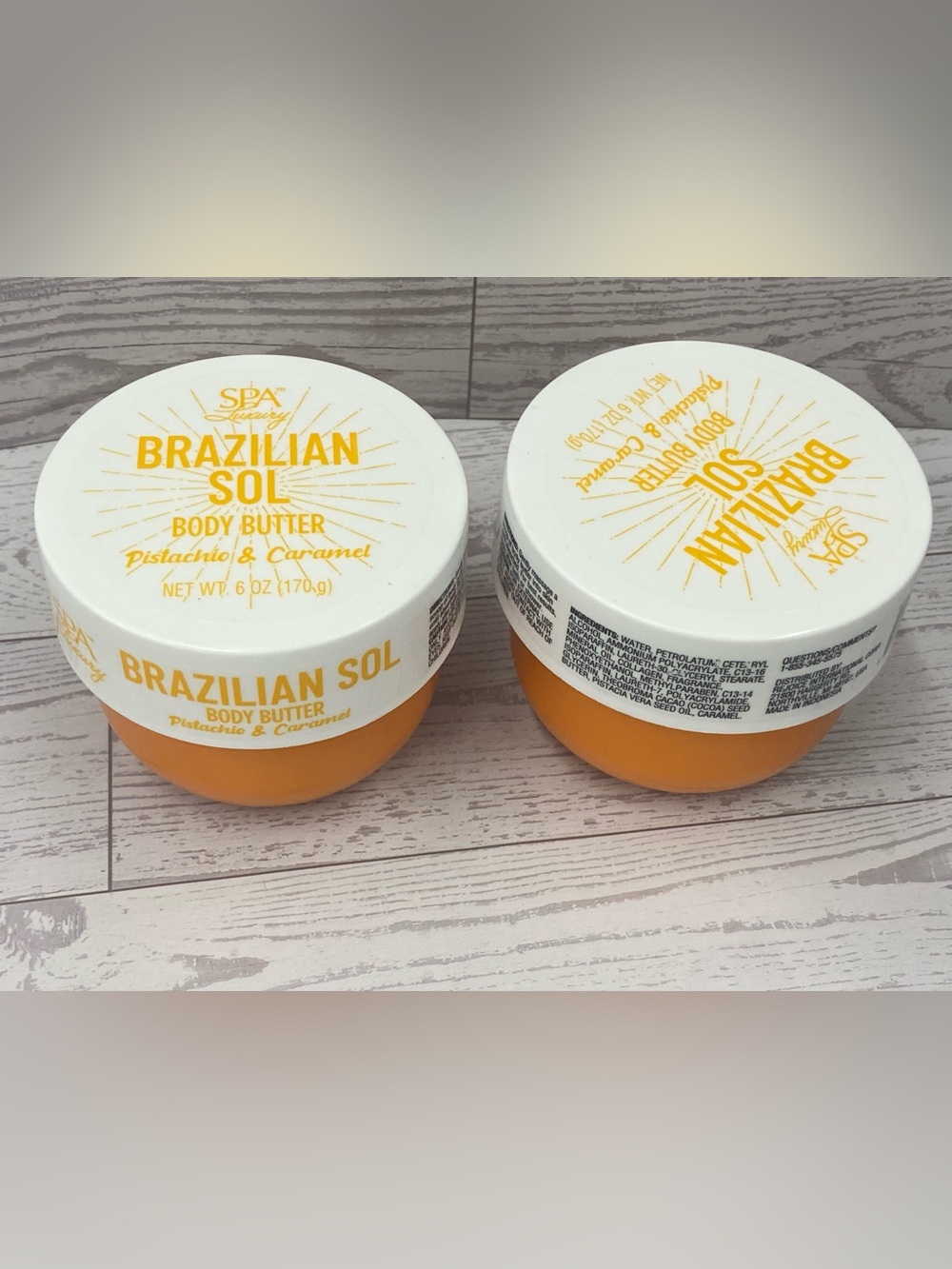 Spa luxury Brazilian Sol Body Butter pistachio & Caramel 2 pack